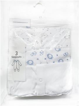 Baby Boy 3 Piece Pack Sleepsuit