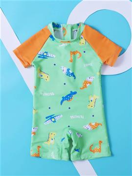 Baby Boy Dinosaur Pattern One Piece Swimsuit