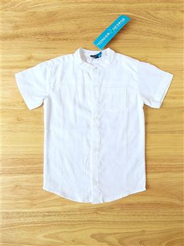 Baby Boy Plain White Short Sleeve Shirt