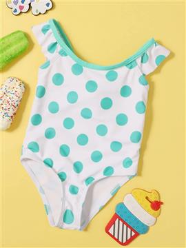 Baby Girl Polka Dot Ruffle One Piece Swimsuit