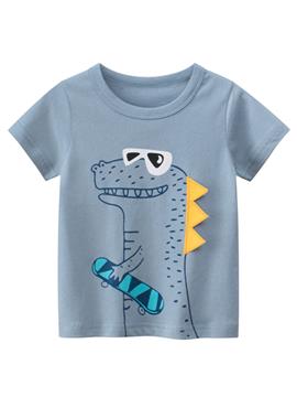 Boys Cartoon Print Short Sleeve T-shirt