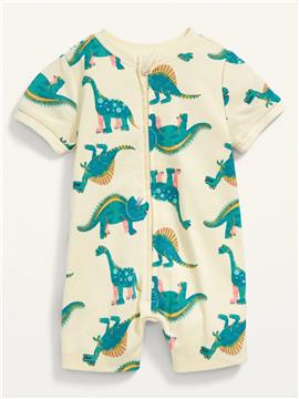 Short-Sleeve Printed One-Piece for Baby