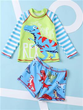 Toddler Boys Dinosaur Print Swimsuit